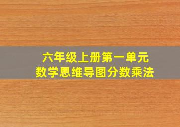 六年级上册第一单元数学思维导图分数乘法