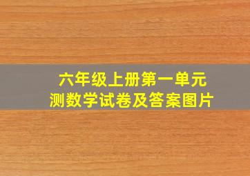 六年级上册第一单元测数学试卷及答案图片