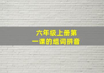 六年级上册第一课的组词拼音