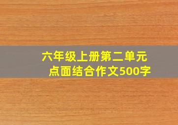 六年级上册第二单元点面结合作文500字