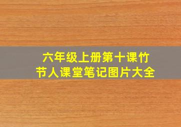 六年级上册第十课竹节人课堂笔记图片大全