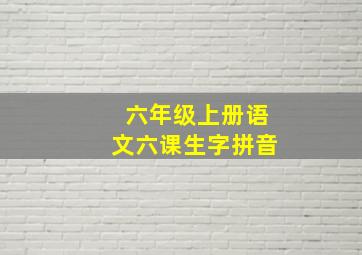 六年级上册语文六课生字拼音