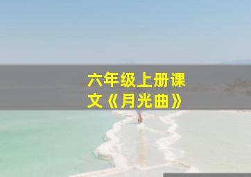 六年级上册课文《月光曲》