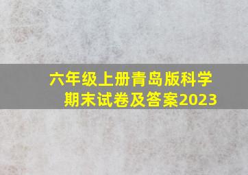 六年级上册青岛版科学期末试卷及答案2023