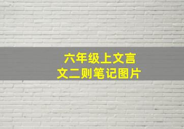 六年级上文言文二则笔记图片