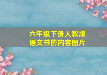 六年级下册人教版语文书的内容图片