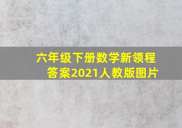 六年级下册数学新领程答案2021人教版图片