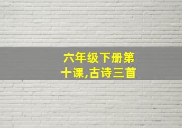 六年级下册第十课,古诗三首