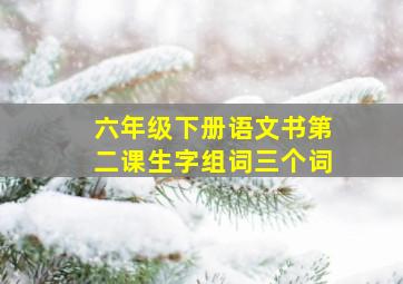 六年级下册语文书第二课生字组词三个词