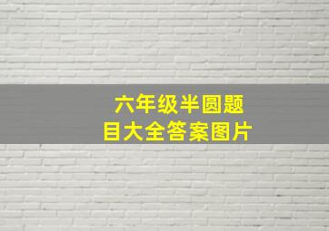 六年级半圆题目大全答案图片