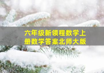 六年级新领程数学上册数学答案北师大版