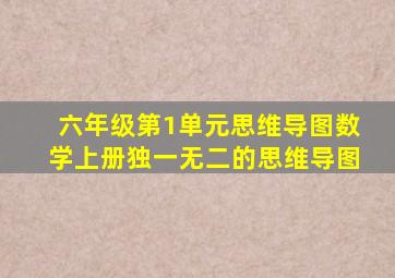 六年级第1单元思维导图数学上册独一无二的思维导图