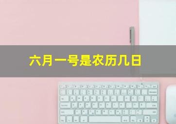 六月一号是农历几日