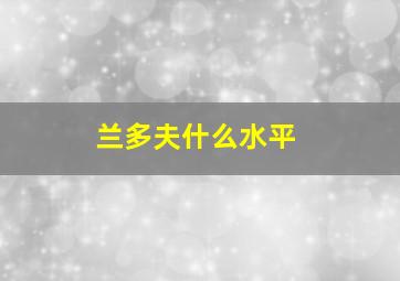 兰多夫什么水平