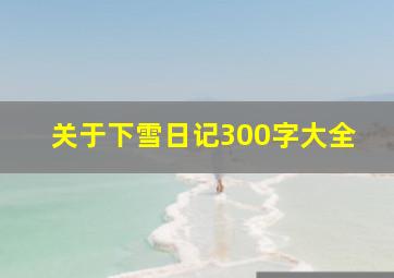 关于下雪日记300字大全