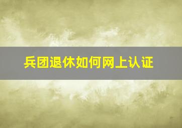 兵团退休如何网上认证