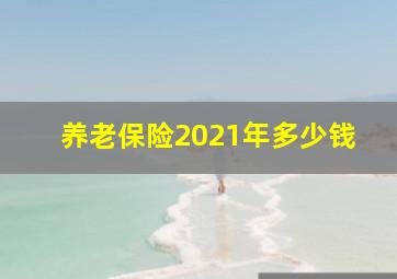 养老保险2021年多少钱