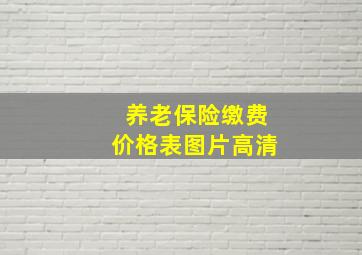 养老保险缴费价格表图片高清