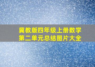 冀教版四年级上册数学第二单元总结图片大全