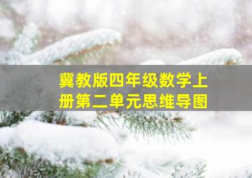 冀教版四年级数学上册第二单元思维导图