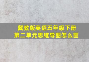 冀教版英语五年级下册第二单元思维导图怎么画