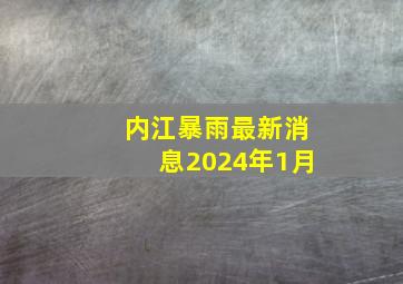 内江暴雨最新消息2024年1月