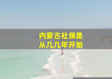 内蒙古社保是从几几年开始