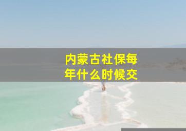 内蒙古社保每年什么时候交