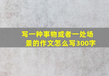 写一种事物或者一处场景的作文怎么写300字