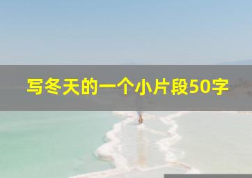 写冬天的一个小片段50字