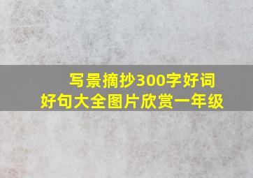 写景摘抄300字好词好句大全图片欣赏一年级