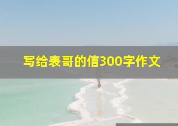 写给表哥的信300字作文