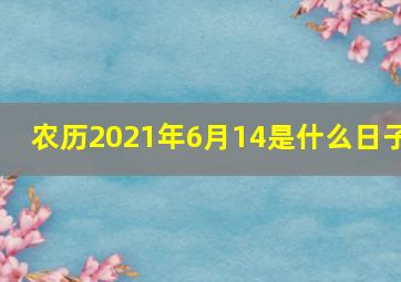 农历2021年6月14是什么日子