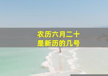 农历六月二十是新历的几号