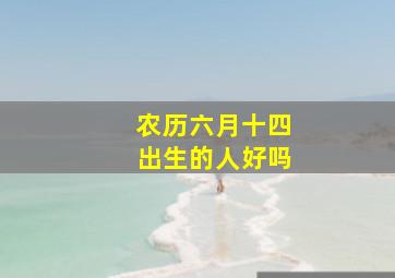 农历六月十四出生的人好吗