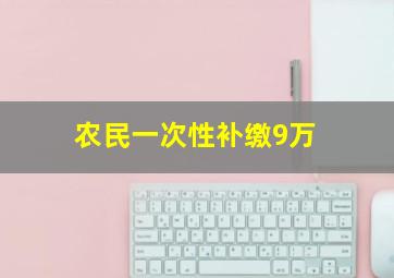 农民一次性补缴9万