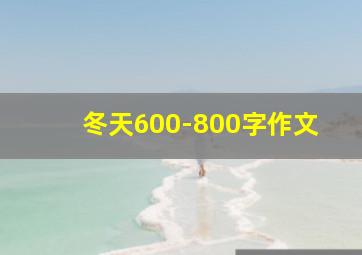 冬天600-800字作文