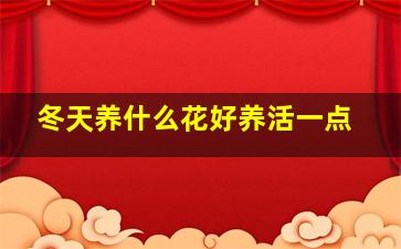 冬天养什么花好养活一点