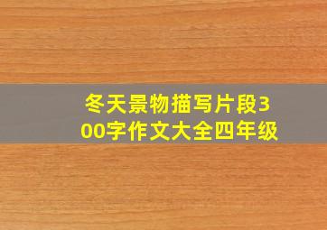 冬天景物描写片段300字作文大全四年级