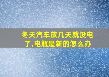 冬天汽车放几天就没电了,电瓶是新的怎么办