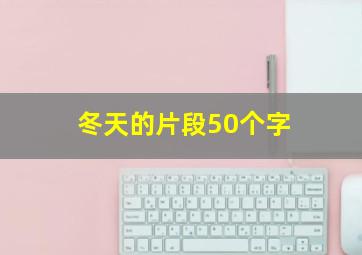 冬天的片段50个字