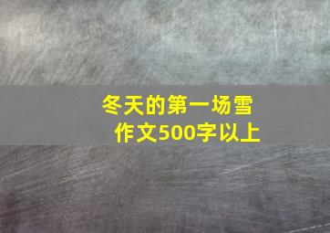 冬天的第一场雪作文500字以上