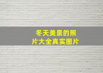 冬天美景的照片大全真实图片