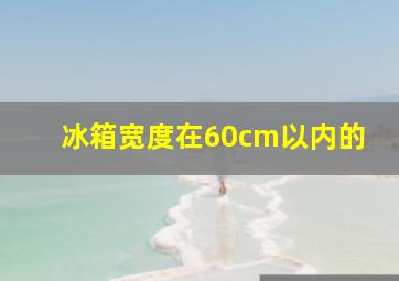 冰箱宽度在60cm以内的