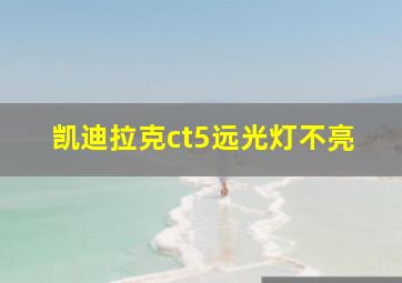 凯迪拉克ct5远光灯不亮