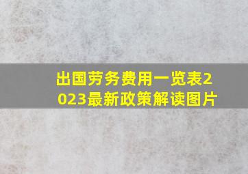 出国劳务费用一览表2023最新政策解读图片