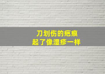 刀划伤的疤痕起了像湿疹一样