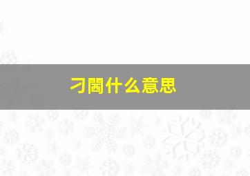 刁閪什么意思