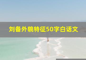 刘备外貌特征50字白话文