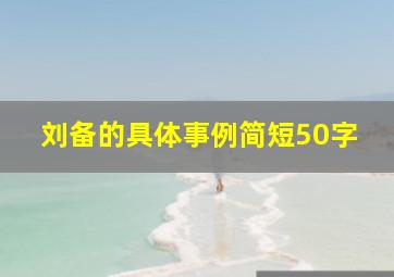 刘备的具体事例简短50字